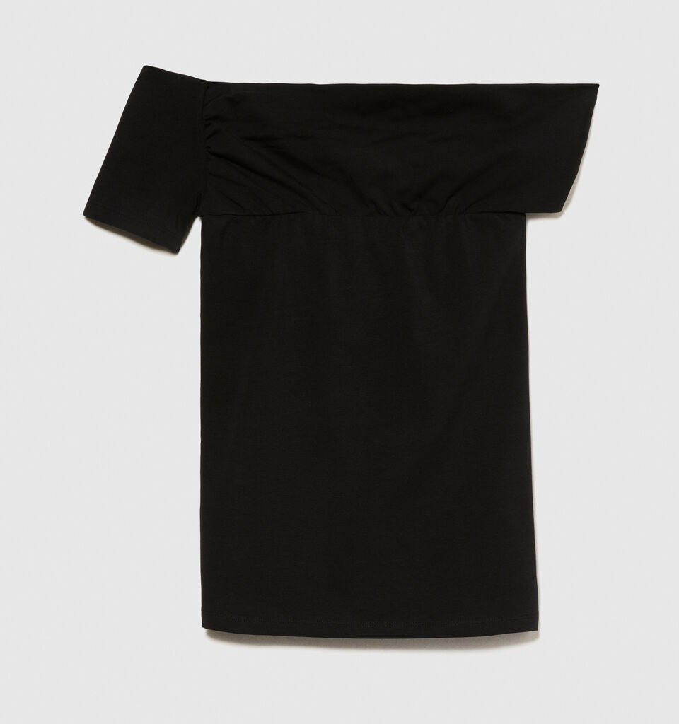 Top with bare shoulders - women's tops - Black | Sisley image number 6